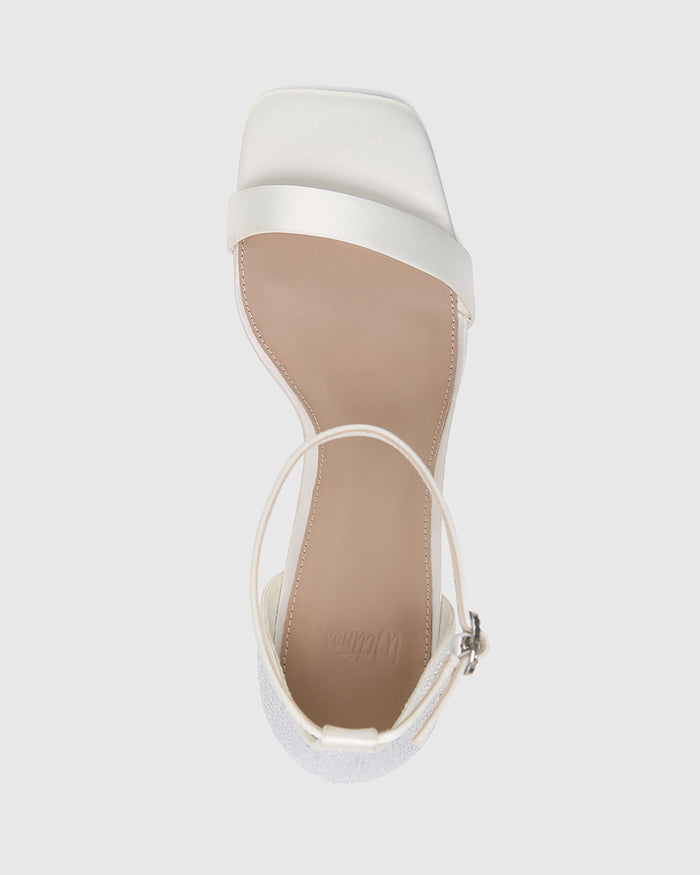 Yessica Ivory Recycled Satin Stiletto Heel
