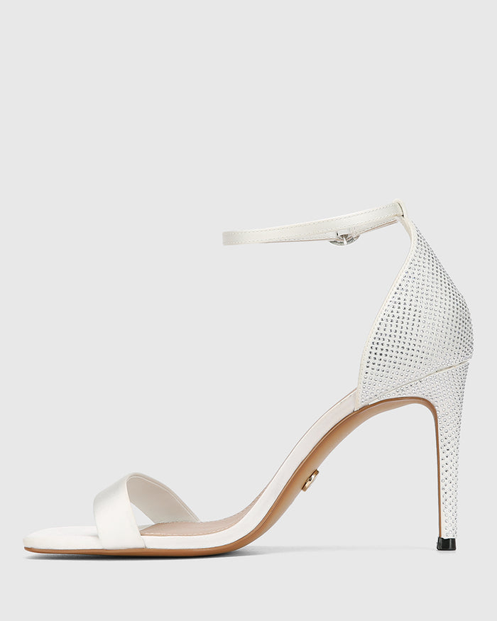 Yessica Ivory Recycled Satin Stiletto Heel