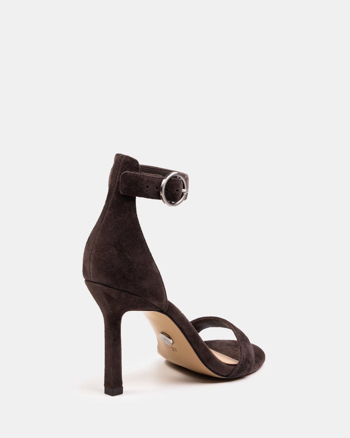 Zeze Ebony Suede Leather Stiletto Heel