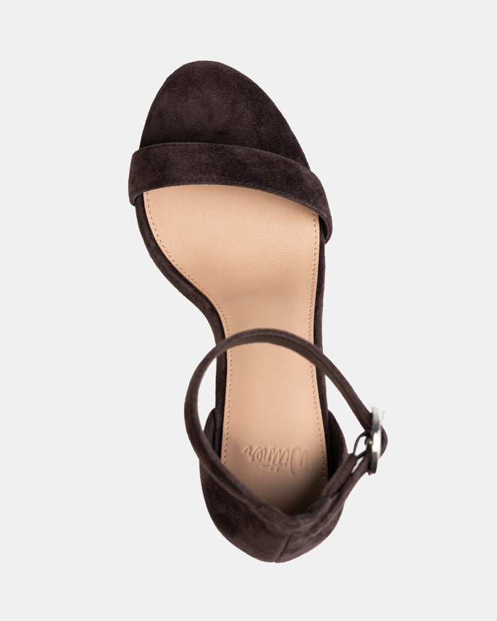 Zeze Ebony Suede Leather Stiletto Heel