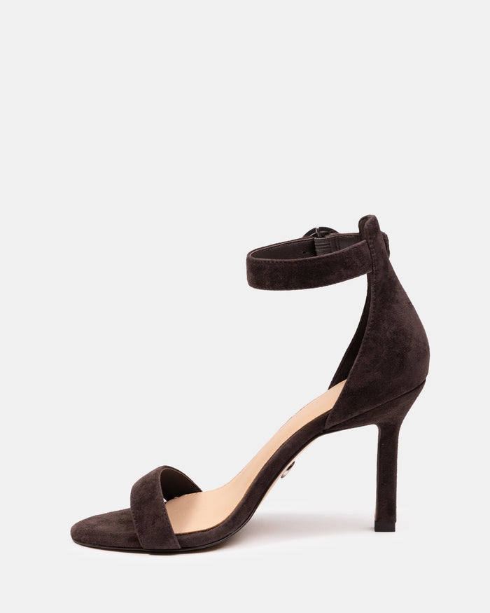 Zeze Ebony Suede Leather Stiletto Heel