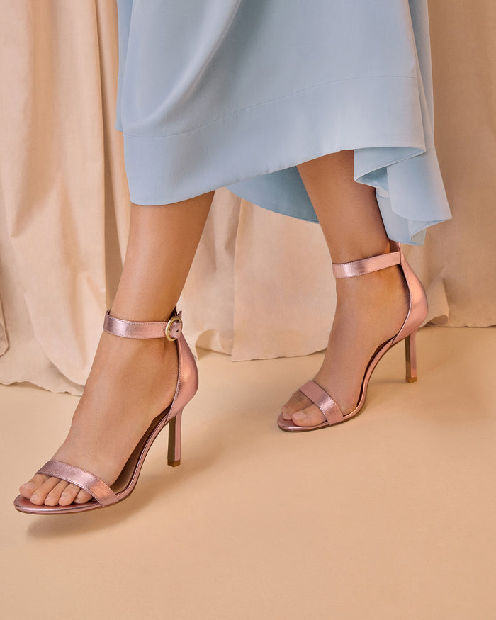 Zeze Gelato Pink Metallic Leather Stiletto Heel