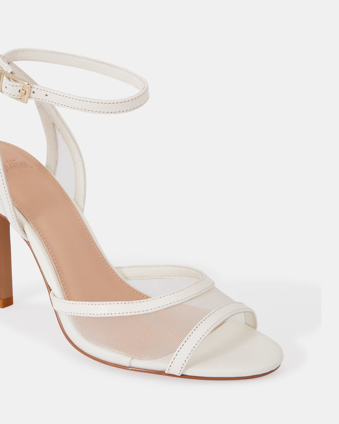 Zoella Off White Leather Stiletto Heel