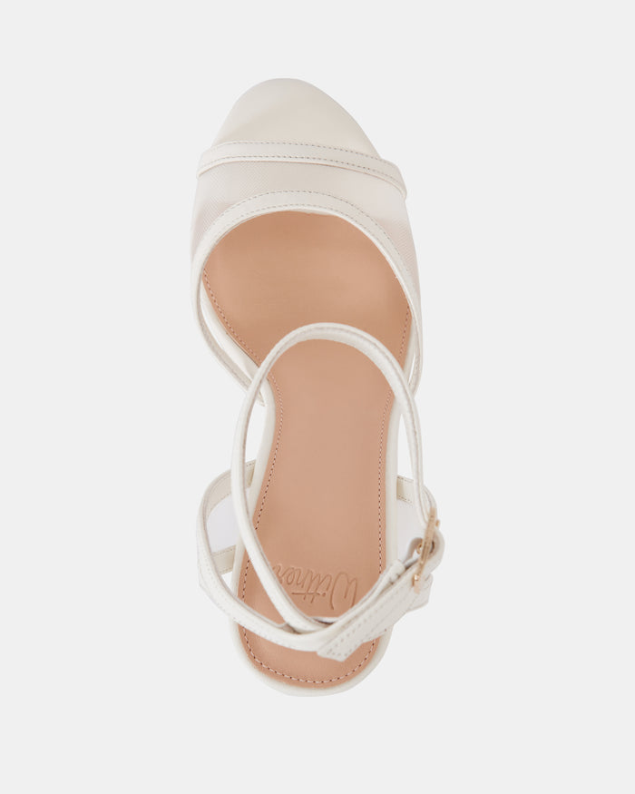Zoella Off White Leather Stiletto Heel